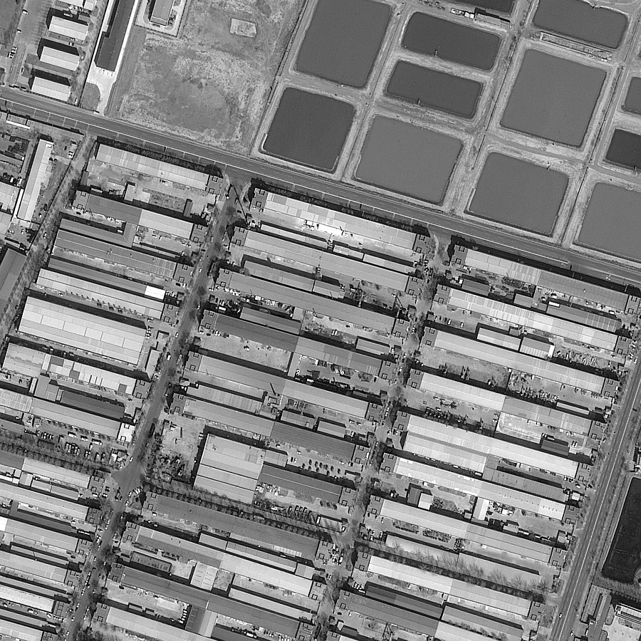 0.5 m panchromatic satellite image of an industrial zone